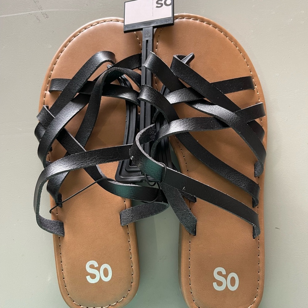 Black strappy sandals